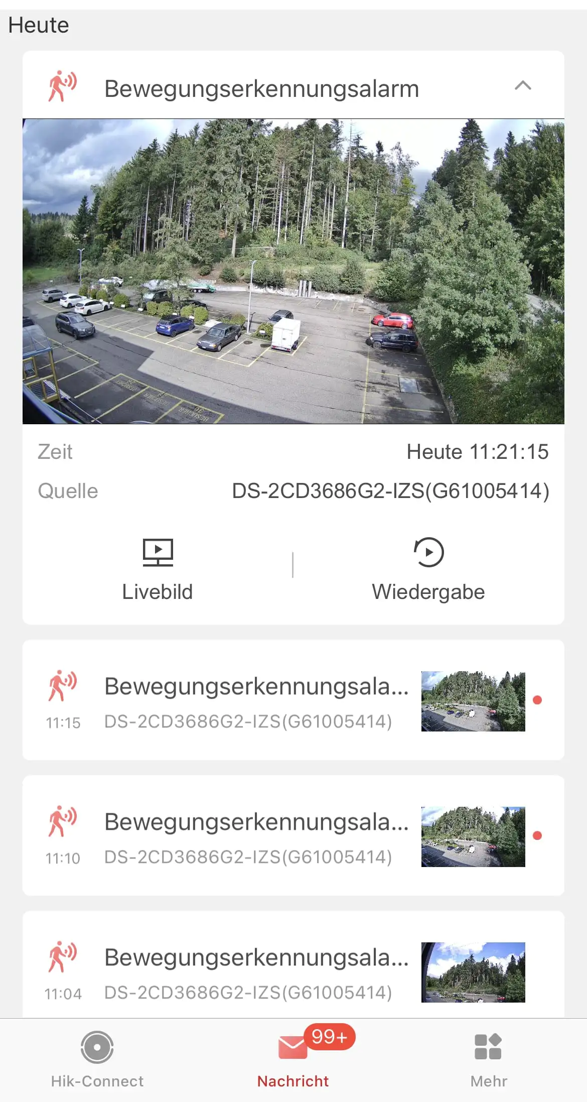 Baustellenkamera Bewegungserkennung